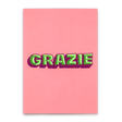 Deli Cards Postkarte "Grazie 3D" | Coole Karte zum Dankesagen
