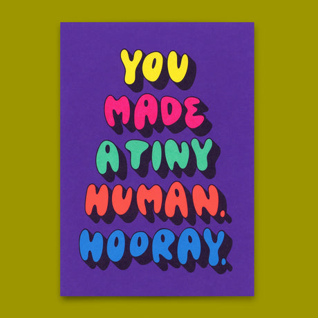 Deli Cards Postkarte "You made a tiny human" | Besondere Karte zur Geburt