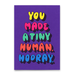 Deli Cards Postkarte "You made a tiny human" | Besondere Karte zur Geburt