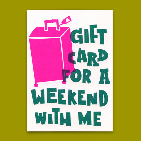 Deli Cards Postkarte "Weekend" | Schöne Gutschein-Karte mit Spruch für jeden Anlass
