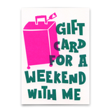 Deli Cards Postkarte "Weekend" | Schöne Gutschein-Karte mit Spruch für jeden Anlass