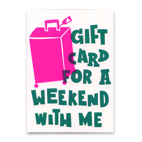 Deli Cards Postkarte "Weekend" | Schöne Gutschein-Karte mit Spruch für jeden Anlass