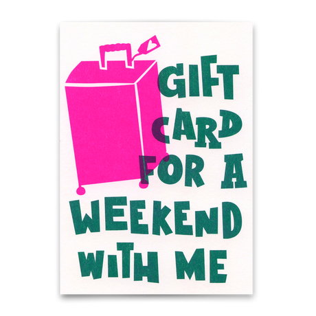 Deli Cards Postkarte "Weekend" | Schöne Gutschein-Karte mit Spruch für jeden Anlass