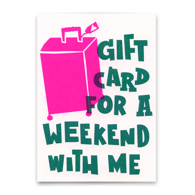 Deli Cards Postkarte "Weekend" | Schöne Gutschein-Karte mit Spruch für jeden Anlass