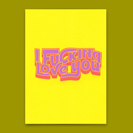 Deli Cards Postkarte "I fucking love you" | Besondere Karte für Verliebte