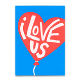 Deli Cards Postkarte "I love us" | Lustige Karte für Verliebte