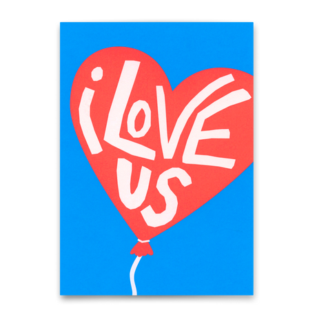 Deli Cards Postkarte "I love us" | Lustige Karte für Verliebte