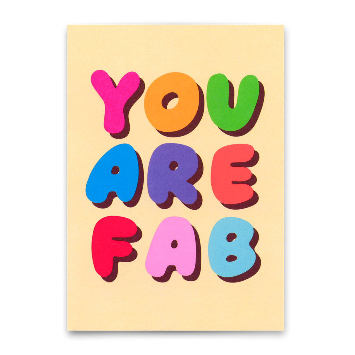 Deli Cards Postkarte "You are fab" | Lustige Karte für jeden Anlass