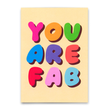 Deli Cards Postkarte "You are fab" | Lustige Karte für jeden Anlass