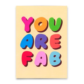 Deli Cards Postkarte "You are fab" | Lustige Karte für jeden Anlass