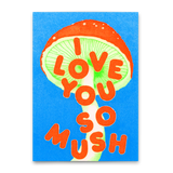 Deli Cards Postkarte "I love you so mush" | Lustige Karte für Verliebte