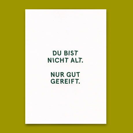 Deli Cards Postkarte "Nur gut gereift." | Lustige Karte zum Geburtstag