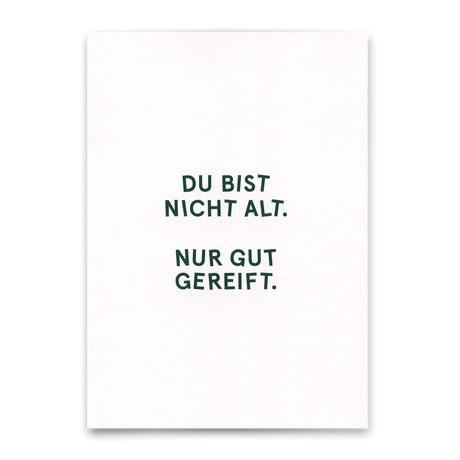 Deli Cards Postkarte "Nur gut gereift." | Lustige Karte zum Geburtstag
