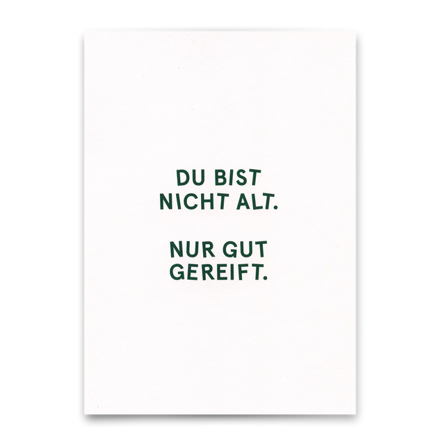 Deli Cards Postkarte "Nur gut gereift." | Lustige Karte zum Geburtstag