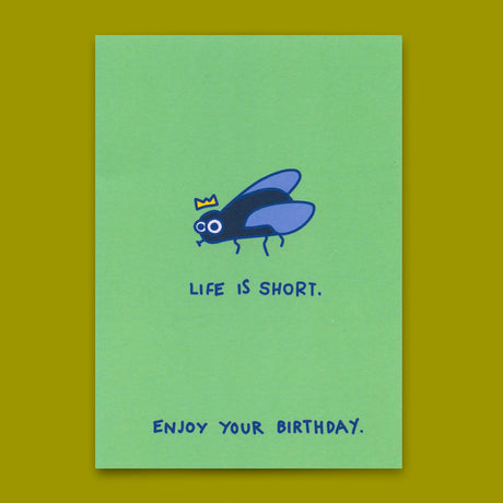 Deli Cards Postkarte "Life is short" | Lustige Karte zum Geburtstag