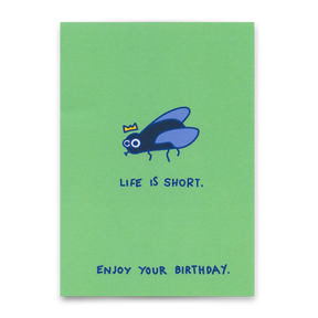 Deli Cards Postkarte "Life is short" | Lustige Karte zum Geburtstag