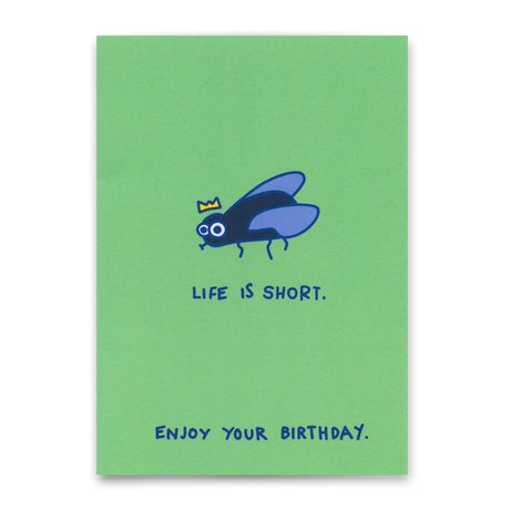 Deli Cards Postkarte "Life is short" | Lustige Karte zum Geburtstag