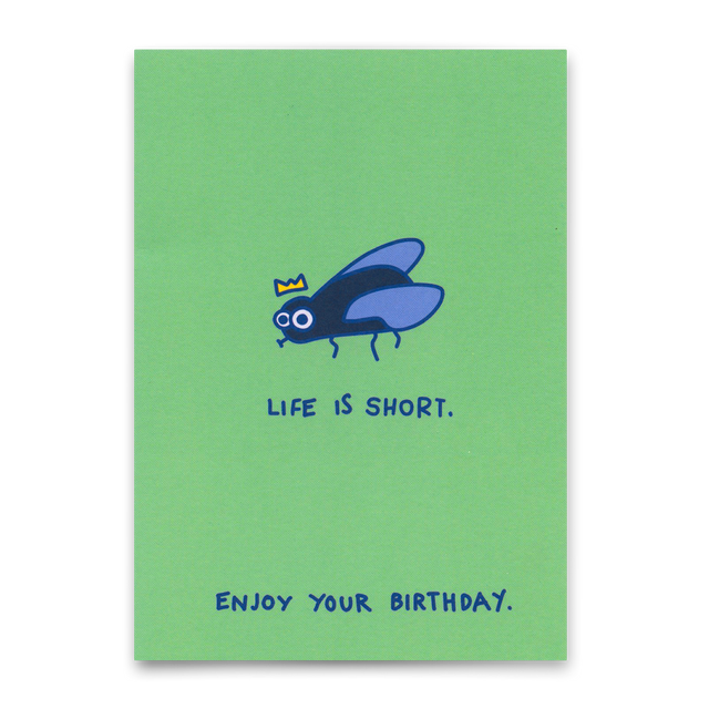 Deli Cards Postkarte "Life is short" | Lustige Karte zum Geburtstag