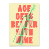 Deli Cards Postkarte "Age gets better with wine" | Lustige Karte zum Geburtstag