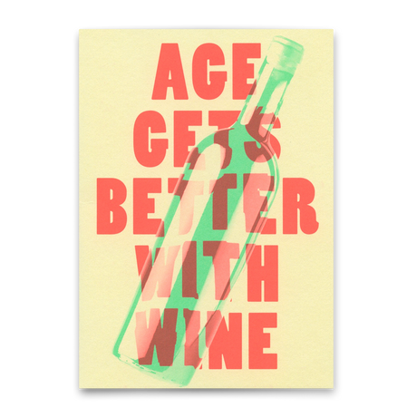 Deli Cards Postkarte "Age gets better with wine" | Lustige Karte zum Geburtstag