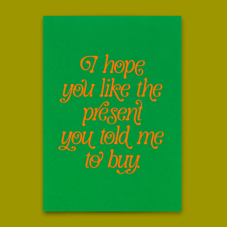 Deli Cards Postkarte "You like the present" | Besondere Karte zum Geburtstag