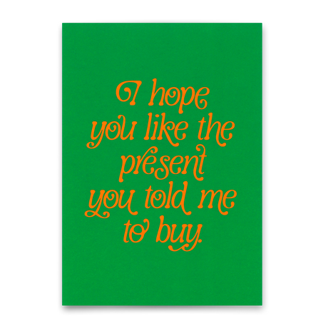 Deli Cards Postkarte "You like the present" | Besondere Karte zum Geburtstag