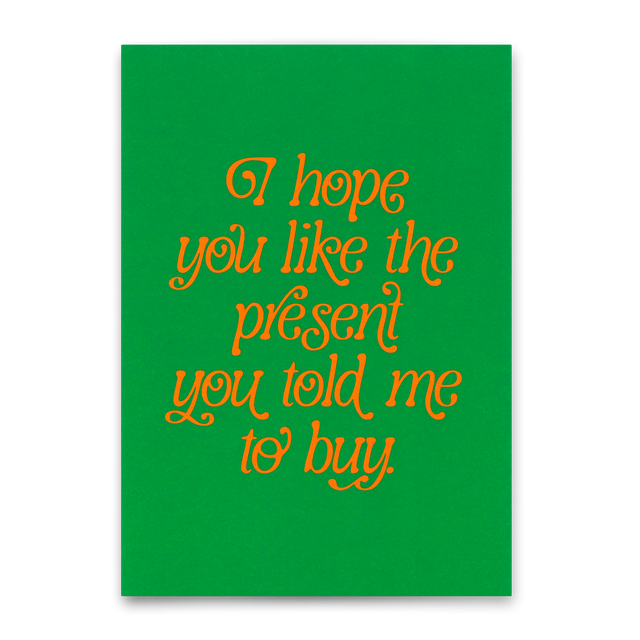 Deli Cards Postkarte "You like the present" | Besondere Karte zum Geburtstag