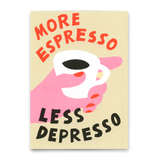 Deli Cards Postkarte "More Espresso Hand" | Lustige Karte mit Spruch