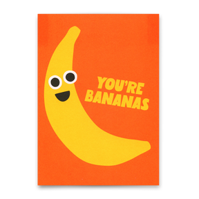 Deli Cards Postkarte "You're Bananas" | Lustige Karte mit Spruch