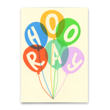 Deli Cards Postkarte "Hooray Balloons" | Schöne Karte für jeden Anlass
