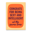 Deli Cards Postkarte "Sexy and intelligent Retro" | Lustige Karte mit Spruch
