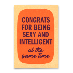Deli Cards Postkarte "Sexy and intelligent Retro" | Lustige Karte mit Spruch