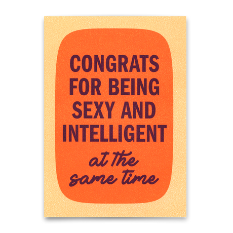 Deli Cards Postkarte "Sexy and intelligent Retro" | Lustige Karte mit Spruch