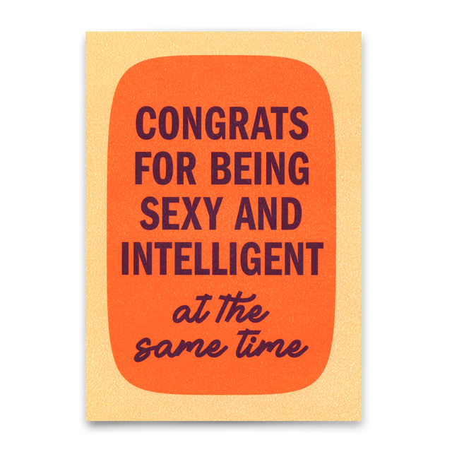 Deli Cards Postkarte "Sexy and intelligent Retro" | Lustige Karte mit Spruch