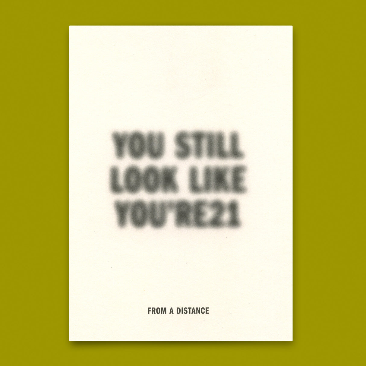 Deli Cards Postkarte "From a Distance Blurred" | Lustige Karte zum Geburtstag
