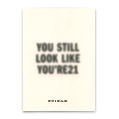 Deli Cards Postkarte "From a Distance Blurred" | Lustige Karte zum Geburtstag