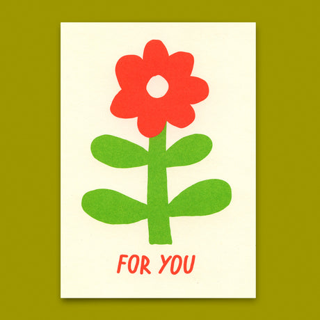 Deli Cards Postkarte "For you Flower" | Schöne Karte für jeden Anlass