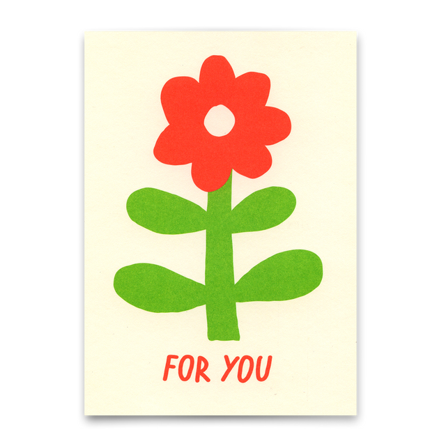 Deli Cards Postkarte "For you Flower" | Schöne Karte für jeden Anlass
