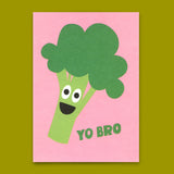 Deli Cards Postkarte "Yo Bro" | Lustige Karte für jeden Anlass
