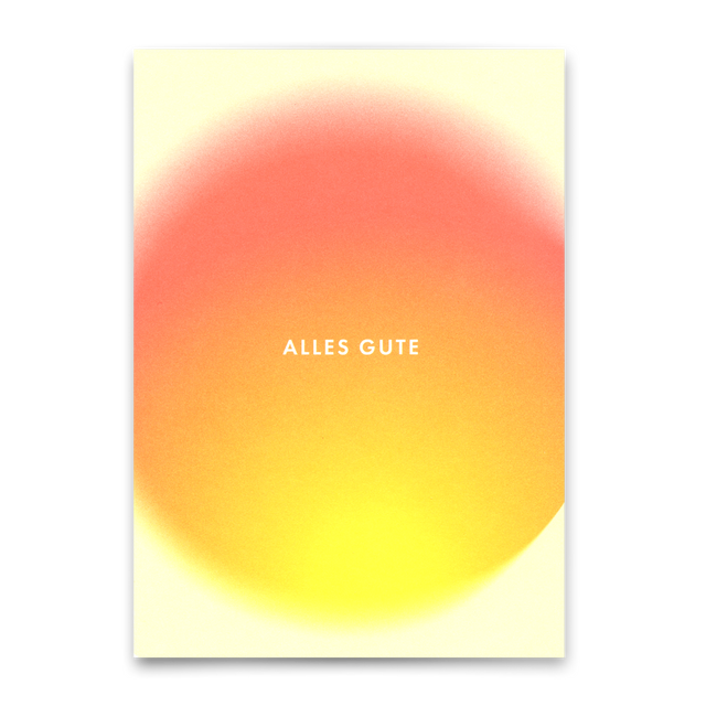 Deli Cards Postkarte "Alles Gute Blur" | Besondere Karte für jeden Anlass