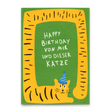 Deli Cards Postkarte "Happy Birthday Katze" | Lustige Karte zum Geburtstag