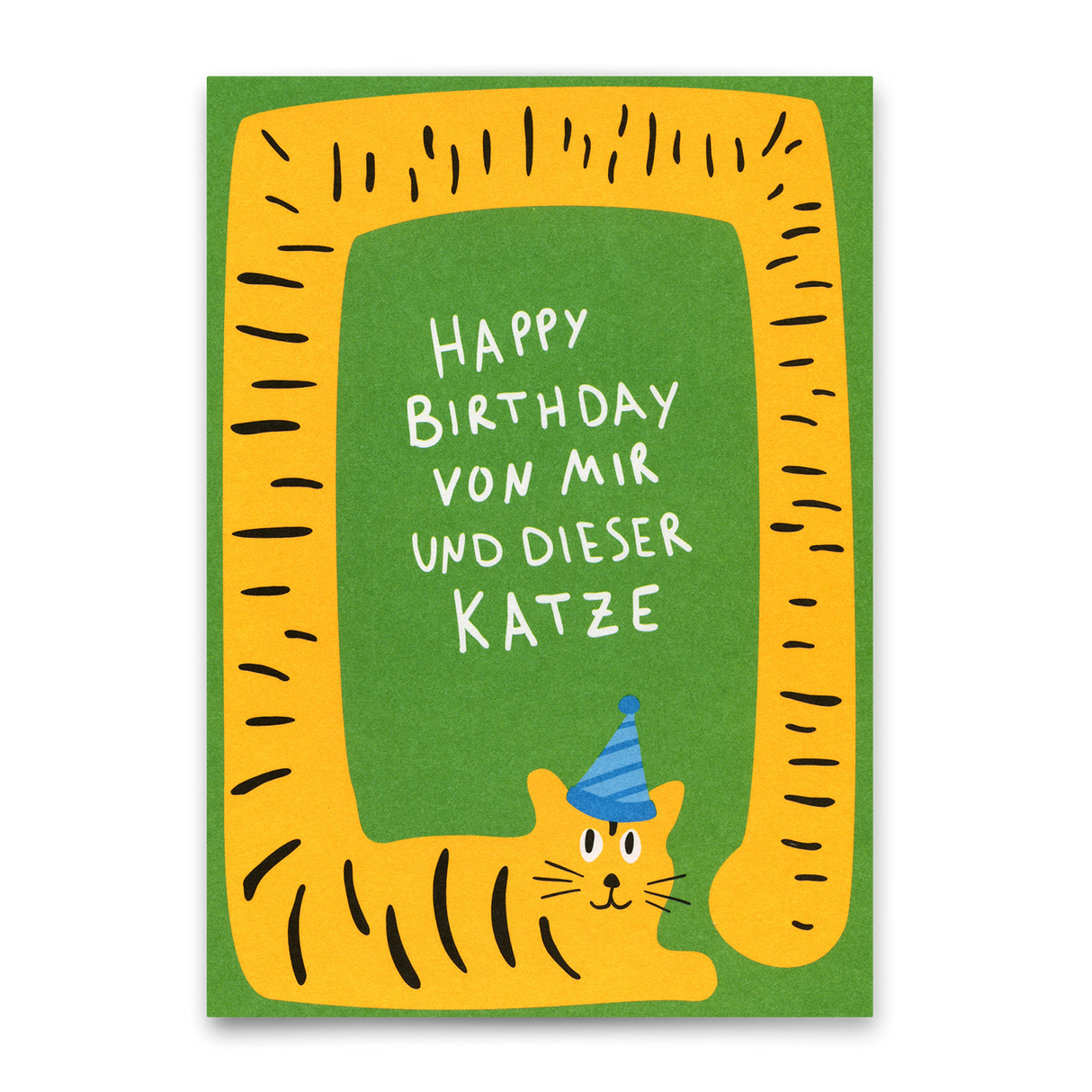 Deli Cards Postkarte "Happy Birthday Katze" | Lustige Karte zum Geburtstag