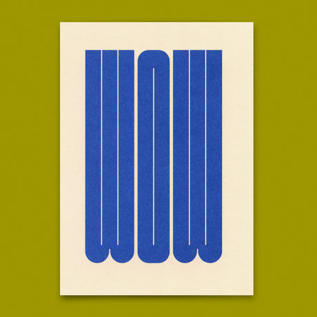 Deli Cards Postkarte "Wow Blue" | Coole Karte für jeden Anlass