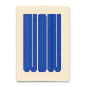 Deli Cards Postkarte "Wow Blue" | Coole Karte für jeden Anlass