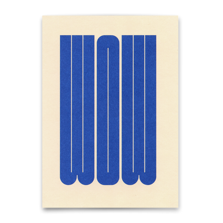 Deli Cards Postkarte "Wow Blue" | Coole Karte für jeden Anlass