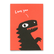 Deli Cards Postkarte "Love you Dinosaur" | Lustige Karte für Verliebte