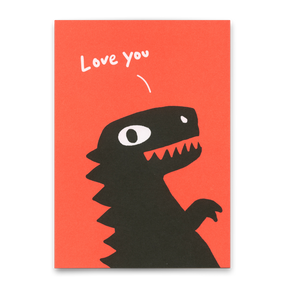 Deli Cards Postkarte "Love you Dinosaur" | Lustige Karte für Verliebte