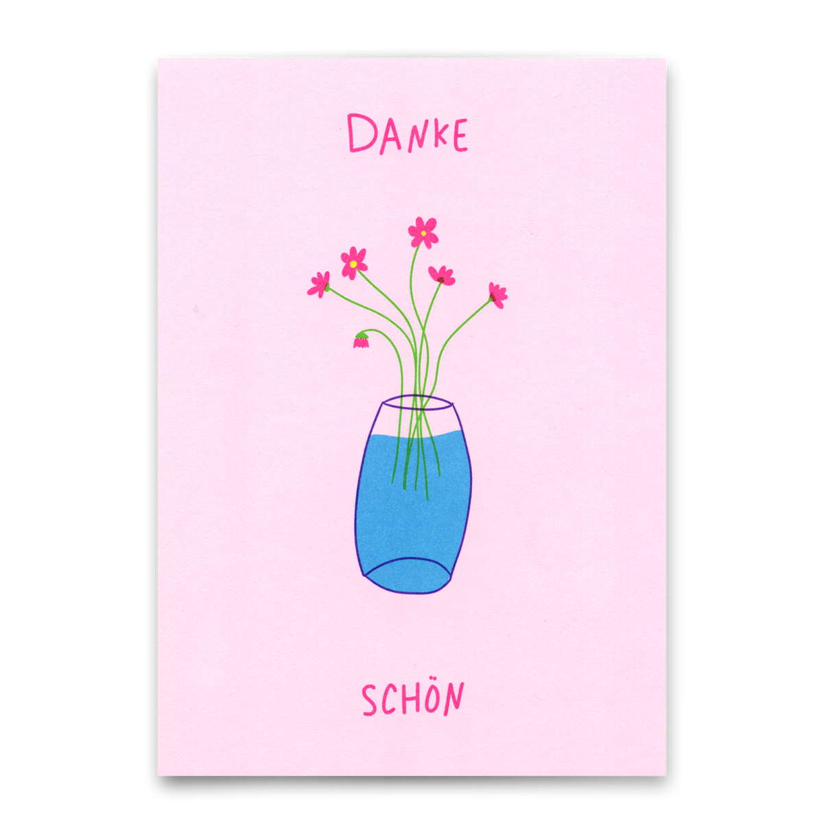 Deli Cards Postkarte "Danke Schön" | Schöne Karte zum Dankesagen