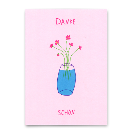 Deli Cards Postkarte "Danke Schön" | Schöne Karte zum Dankesagen