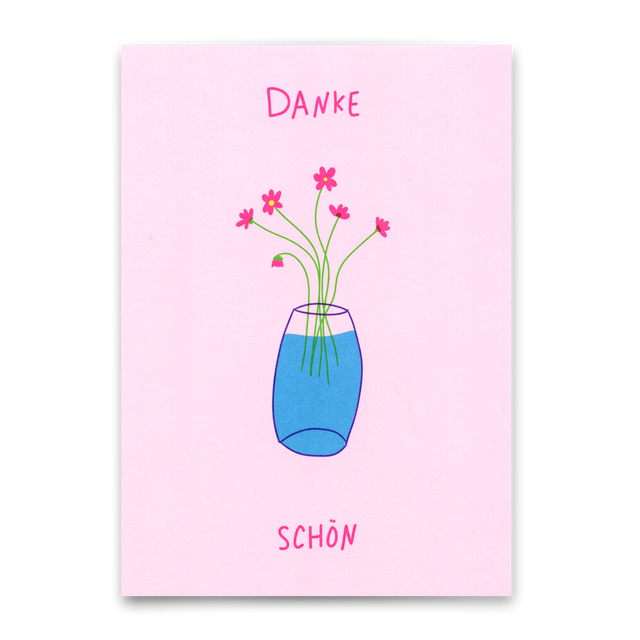 Deli Cards Postkarte "Danke Schön" | Schöne Karte zum Dankesagen